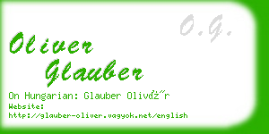 oliver glauber business card